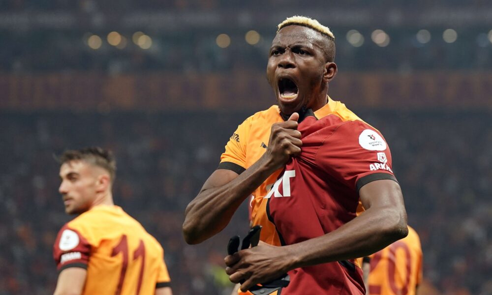 Image of osimhen celebrating a goal