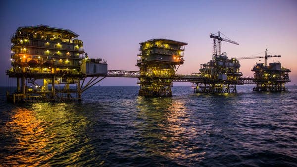 Oil rigs in the sea
