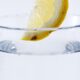 Glass of water with a slice of lemon
