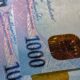 Close-up of Nigerian naira banknotes