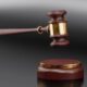 Judge's gavel on a dark background