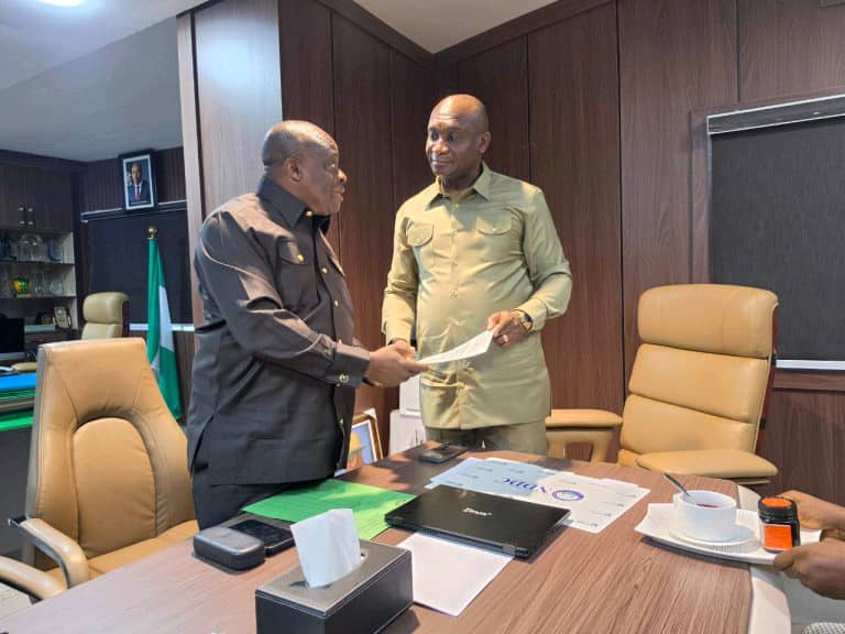 Delta A Matrix Prof Ekong, Uniuyo VC Pay Courtesy Call On NDDC MD - Matrix News